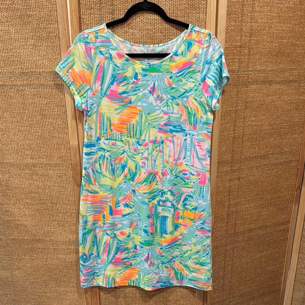 Lilly Pulitzer Colorful Abstract Print Dress- size medium